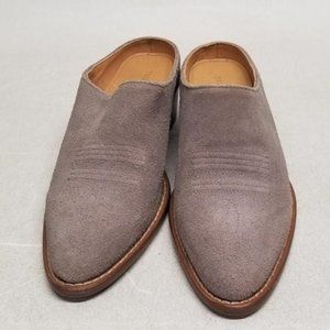 Tecovas Western Cowboy Cowgirl Womens's Sophie Gray Suede Mule Size 6B